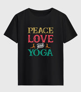 Peace Love Yoga Unisex Half Sleeve T-Shirt